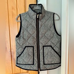 J Crew excursion puffer vest herringbone